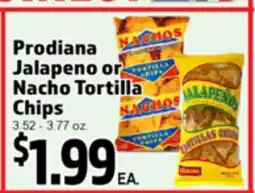 Superior Grocers Prodiana Jalapeno or Nacho Tortilla Chips offer