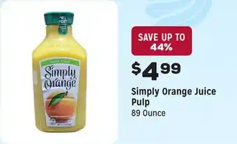 Grocery Outlet Orange Juice Pulp offer