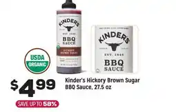 Grocery Outlet Kinder's Hickory Brown Sugar BBQ Sauce offer