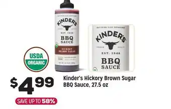 Grocery Outlet Kinder's Hickory Brown Sugar BBQ Sauce offer