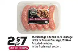 Grocery Outlet T & J Sausage Kitchen Pork Sausage Links or Ground Sausage, 12-16 oz offer