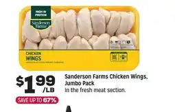 Grocery Outlet Sanderson Farms Chicken Wings, Jumbo Pack offer