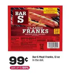 Grocery Outlet Bar-S Meat Franks 12 oz offer