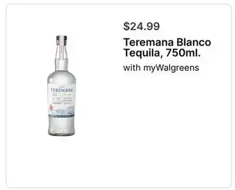Walgreens Teremana Blanco Tequila, 750ml offer
