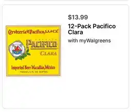 Walgreens 12-Pack Pacifico Clara offer