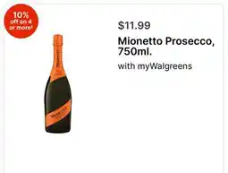 Walgreens Mionetto Prosecco, 750ml offer