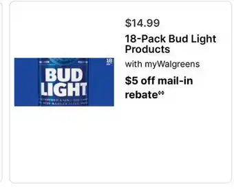 Walgreens 18-Pack Bud Light Products offer