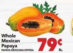 Vallarta Supermarkets Whole Mexican Papaya / PAPAYA MEXICANA ENTERA offer