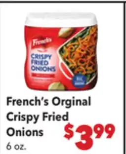 Vallarta Supermarkets French's Orginal Crispy Fried Onions offer