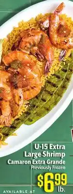 Vallarta Supermarkets U-15 Extra Large Shrimp / Camaron Extra Grande offer
