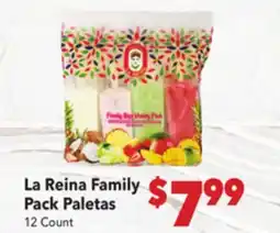 Vallarta Supermarkets La Reina Family Pack Paletas offer