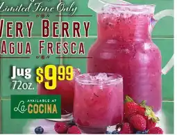 Vallarta Supermarkets VERY BERRY AGUA FRESCA offer