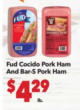 Vallarta Supermarkets Fud Cocido Pork Ham And Bar-S Pork Ham Smoked Pork Chops offer