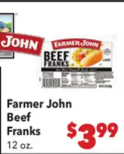 Vallarta Supermarkets Farmer John Beef Franks offer