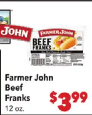 Vallarta Supermarkets Farmer John Beef Franks offer