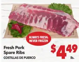 Vallarta Supermarkets Fresh Pork Spare Rib /PUERCO COSTILLAS offer