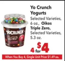 Vallarta Supermarkets Yo Crunch Yogurts offer