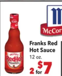 Vallarta Supermarkets McCormick Franks Red Hot Sauce offer