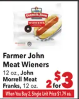 Vallarta Supermarkets Farmer John Meat Wieners offer