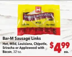 Vallarta Supermarkets Bar-M Sausage Links offer
