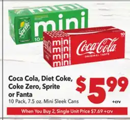 Vallarta Supermarkets Coca Cola, Diet Coke, Coke Zero, Sprite or Fanta offer