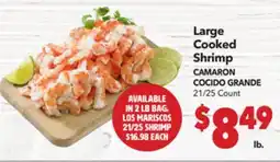 Vallarta Supermarkets Large Cooked Shrimp / CAMARON COCIDO GRANDE offer