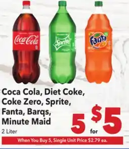 Vallarta Supermarkets Coca Cola, Diet Coke, Coke Zero, Sprite, Fanta, Barqs, Minute Maid offer