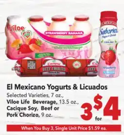 Vallarta Supermarkets El Mexicano Yogurts & Licuados offer