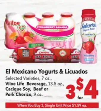 Vallarta Supermarkets El Mexicano Yogurts & Licuados offer