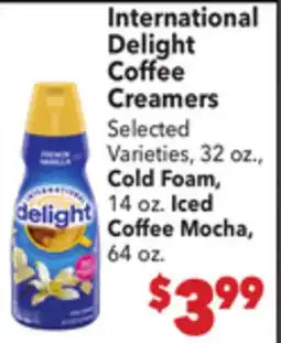 Vallarta Supermarkets International Delight Coffee Creamers offer