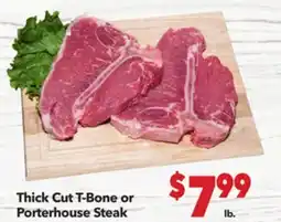 Vallarta Supermarkets Thick Cut T-Bone or Porterhouse Steak offer