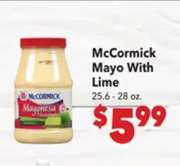 Vallarta Supermarkets McCormick Mayo With Lime offer