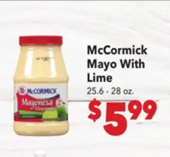 Vallarta Supermarkets McCormick Mayo With Lime offer