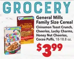 Vallarta Supermarkets General Mills Family Size Cereal offer