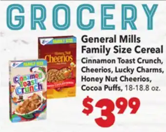 Vallarta Supermarkets General Mills Family Size Cereal offer