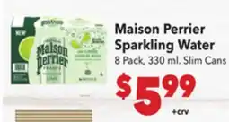 Vallarta Supermarkets Maison Perrier Sparkling Water offer