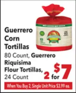 Vallarta Supermarkets Guerrero Corn Tortillas offer