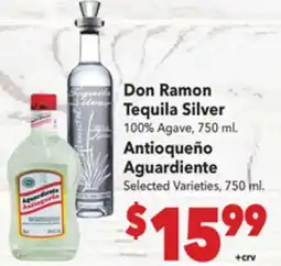 Vallarta Supermarkets Don Ramon Tequila Silver offer