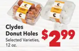 Vallarta Supermarkets Clydes Donut Holes offer