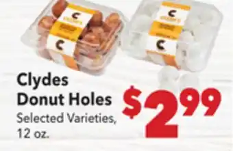 Vallarta Supermarkets Clydes Donut Holes offer