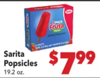 Vallarta Supermarkets Sarita Popsicles offer