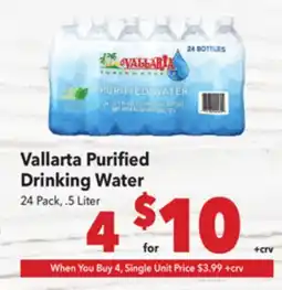 Vallarta Supermarkets Vallarta Purified Drinking Water offer