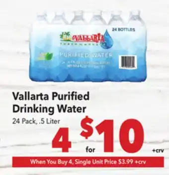 Vallarta Supermarkets Vallarta Purified Drinking Water offer