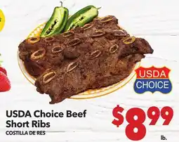 Vallarta Supermarkets USDA Choice Beef Short Ribs / COSTILLA DE RES offer