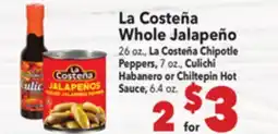 Vallarta Supermarkets La Costeña Whole Jalapeño offer