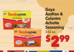Vallarta Supermarkets Goya Azafran & Culantro Achoite Seasoning offer