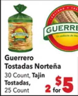 Vallarta Supermarkets Guerrero Tostadas Norteña 30 Tajin offer