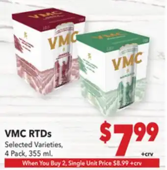 Vallarta Supermarkets VMC RTDs offer