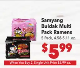 Vallarta Supermarkets Samyang Buldak Multi Pack Ramens offer