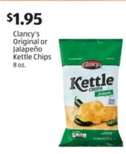 Aldi Clancy's Original or Jalapeño Kettle Chips offer